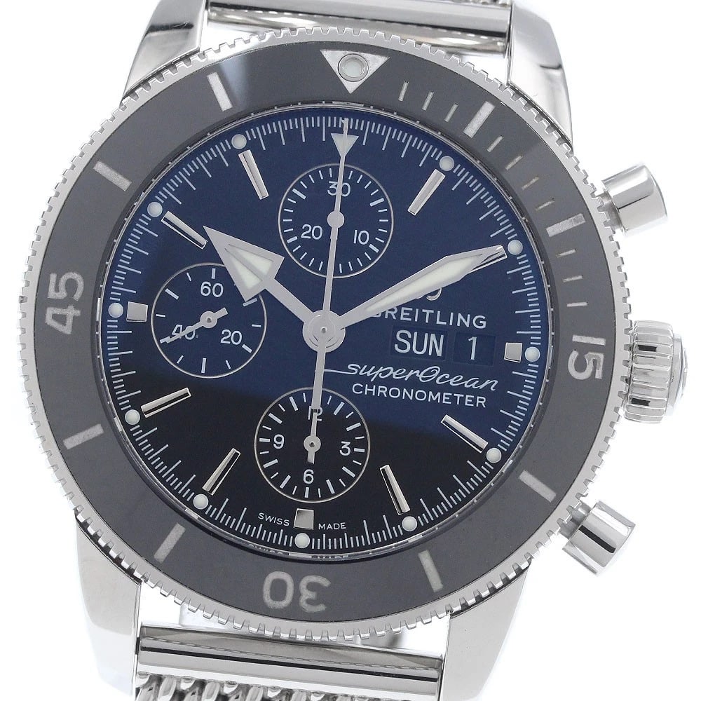 BREITLING SUPEROCEAN HERITAGE CHRONOGRAPH AUTOMATIC WATCH: BREITLING Superocean Heritage Chronograph Automatic Watch Brand: BREITLING Type/Style: Wristwatch Material: Band Material Stainless Steel, Case Material Stainless Steel Color: Case Color Silver Band