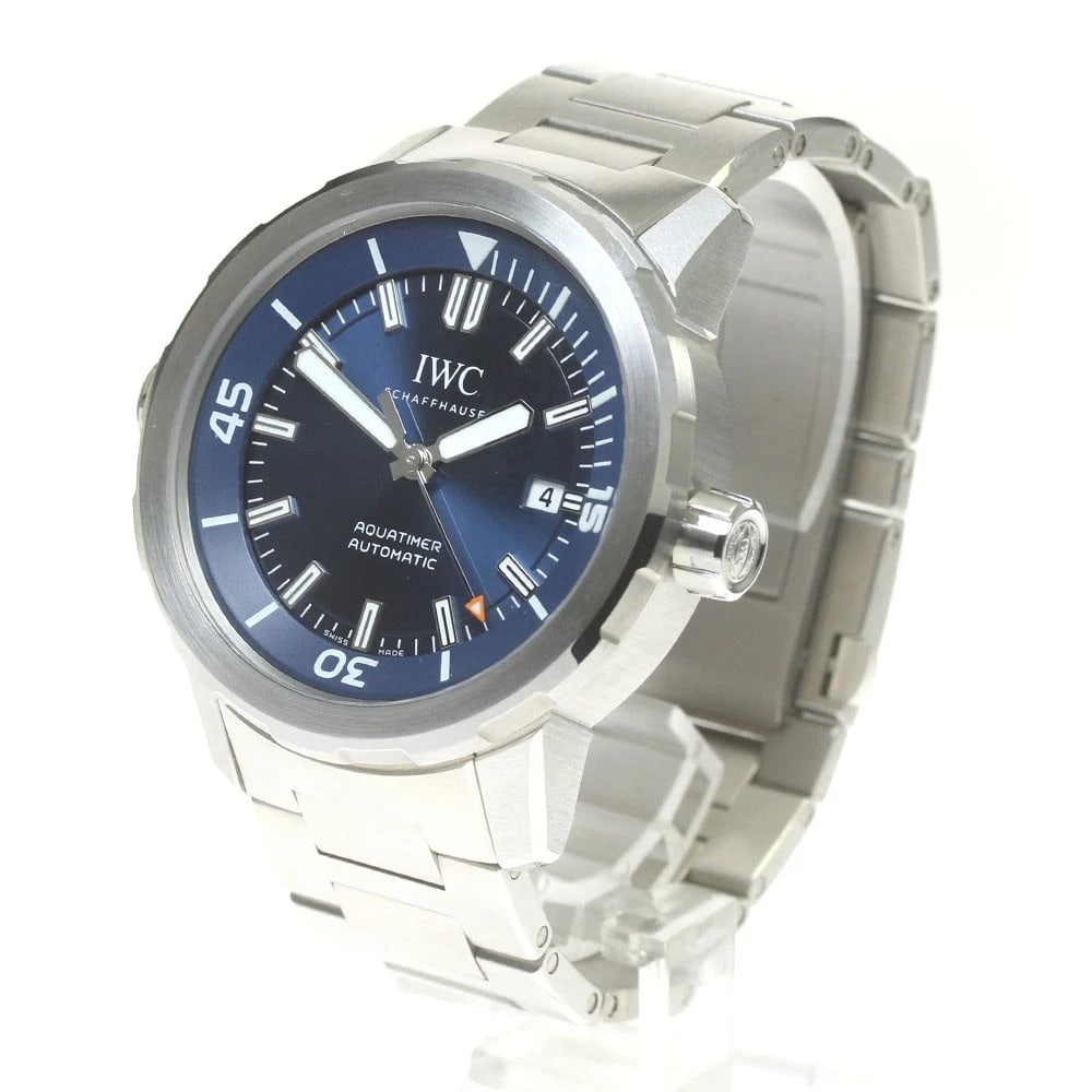 IWC SCHAFFHAUSEN AQUA TIMER DATE NAVY AUTOMATIC WATCH - 2