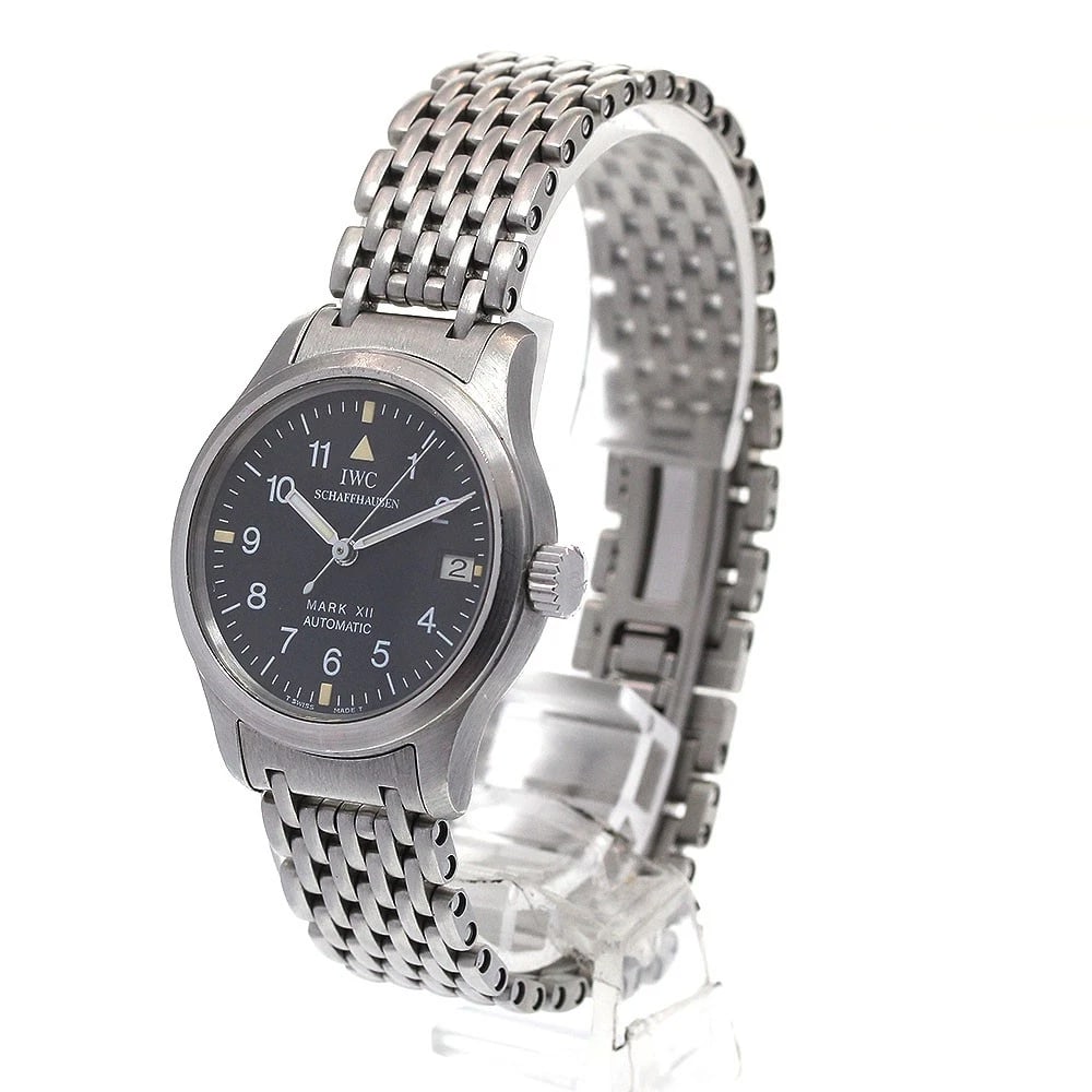 IWC SCHAFFHAUSEN DATE AUTOMATIC WATCH: IWC SCHAFFHAUSEN Date Automatic Watch Brand: IWC SCHAFFHAUSEN Type/Style: Wristwatch Material: Band Material Stainless Steel, Case Material Stainless Steel Color: Dial Color black Size: Case size