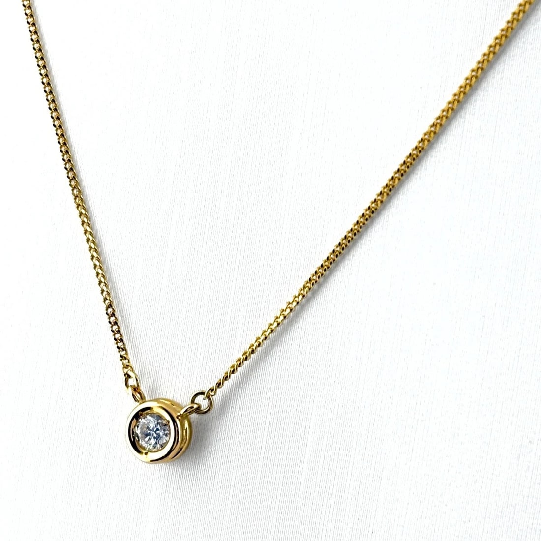 DIAMOND YG PENDANT NECKLACE 18K 750 (1 of 3)