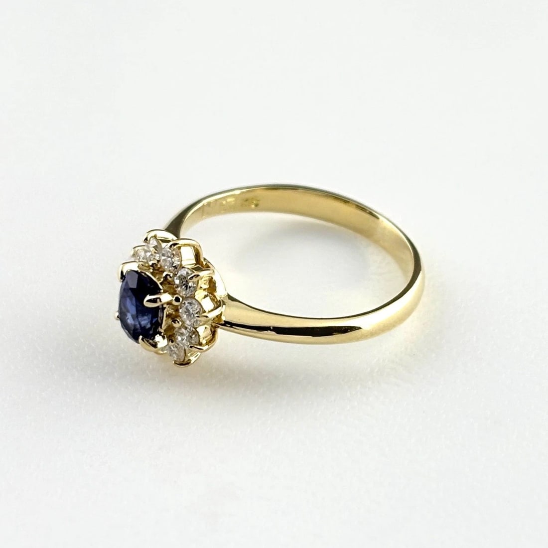 SAPPHIRE DESIGN RING YG RING MELEE DIAMOND RING (1 of 3)
