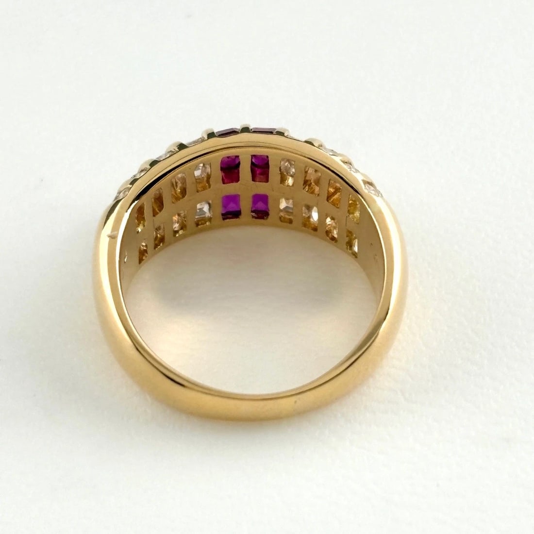 RUBY DESIGN RING YG RING MELEE DIAMOND RING - 3