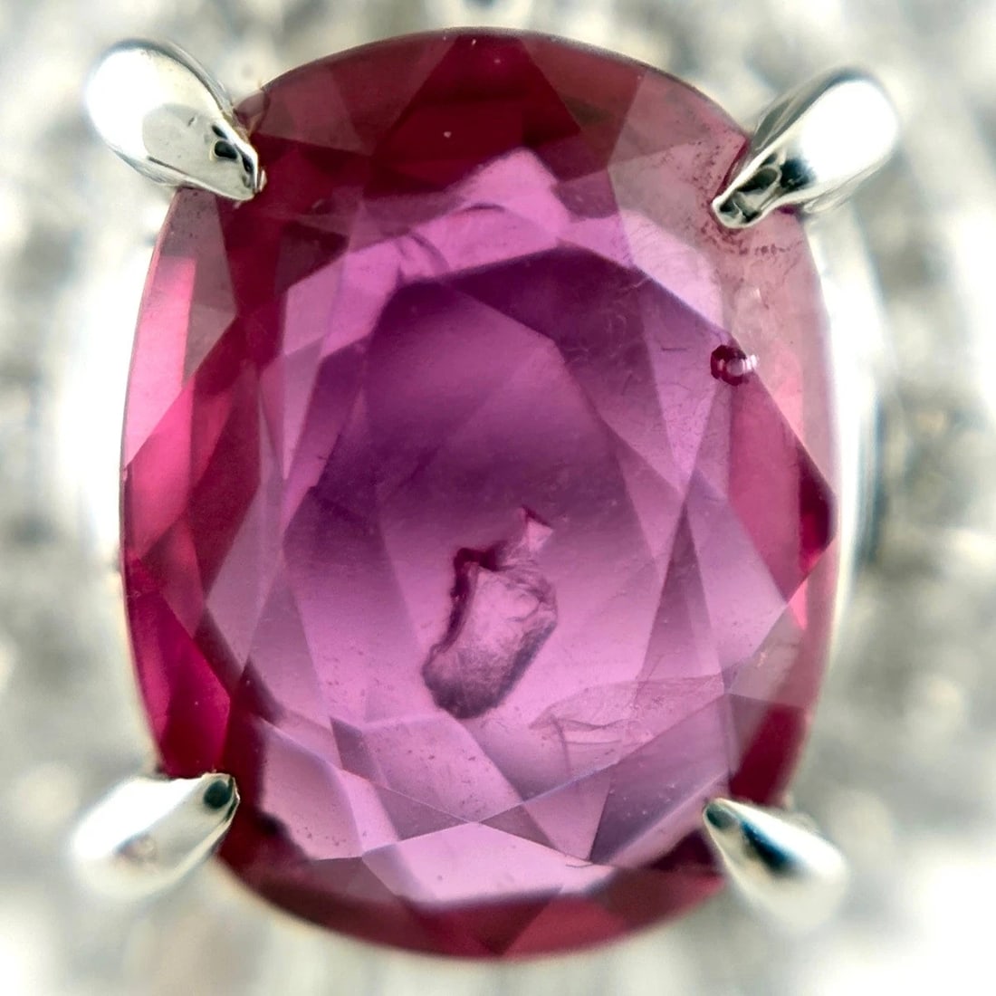 RUBY DESIGN RING PLATINUM RING PT900 RUBY DIAMOND - 2