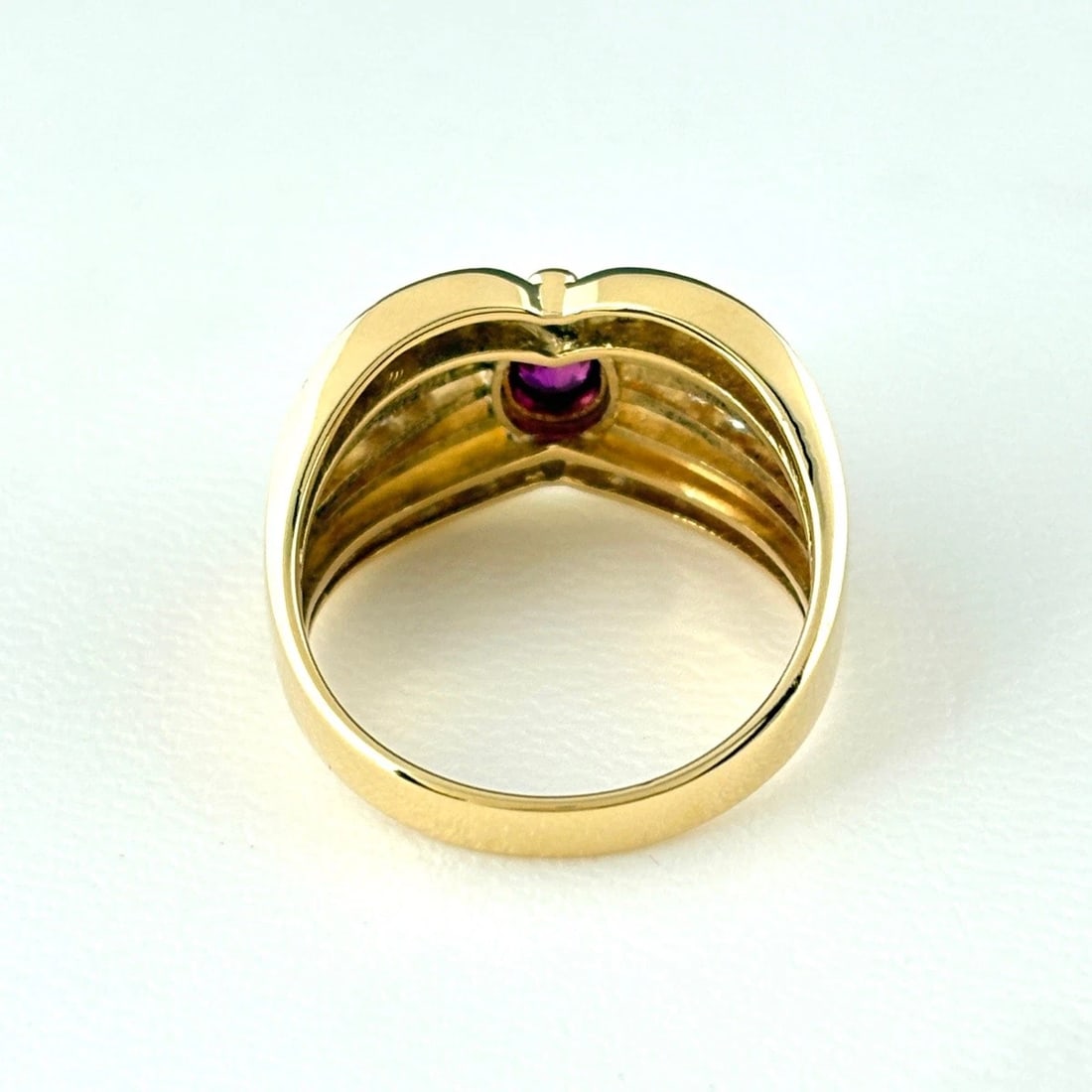 RUBY DESIGN RING YG MELEE DIAMOND RING 18K DIAMOND - 3