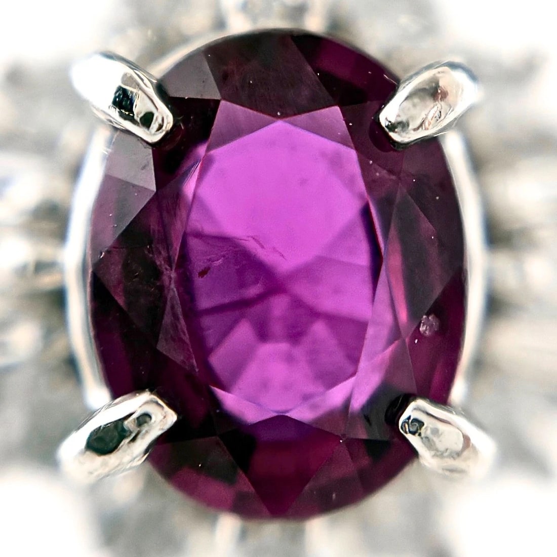 RUBY PLATINUM RING MELEE DIAMOND RING PT850 - 2
