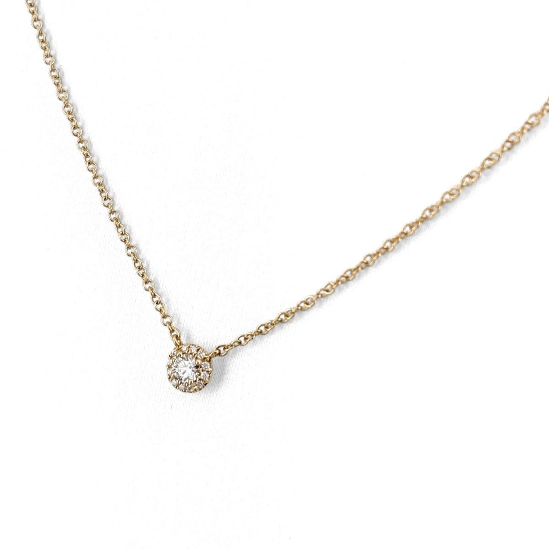 TIFFANY&CO. SOLEST DIAMOND NECKLACE PG PENDANT: Tiffany&Co. Solest Diamond Necklace Pg Pendant Brand: TIFFANY&Co. Type/Style: Necklace Material: 750PG, Main Stone Natural Color: PG Size: 4.7x4.6mm(0.2") Accessories: None Accessories Notice: When