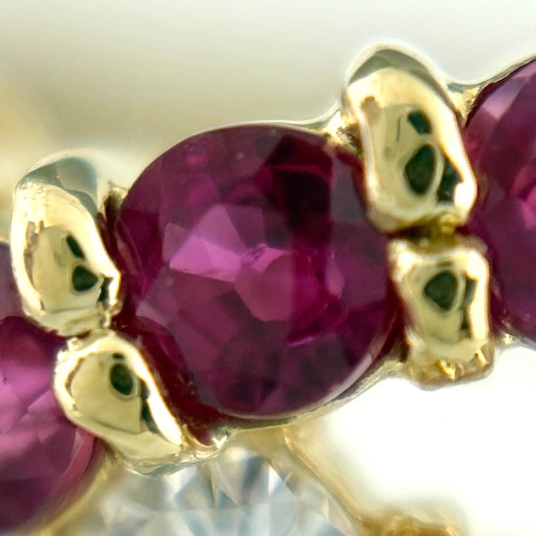 RUBY YG MELEE DIAMOND RING 18K RUBY - 2