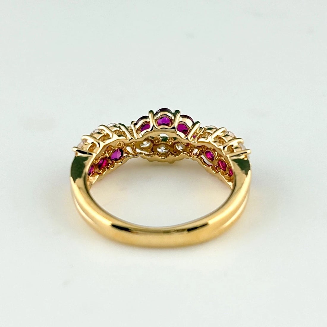 RUBY YG MELEE DIAMOND RING 18K RUBY - 4