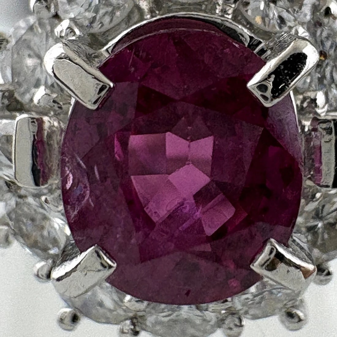 RUBY DESIGN RING PLATINUM MELEE DIAMOND RING PT900 - 2