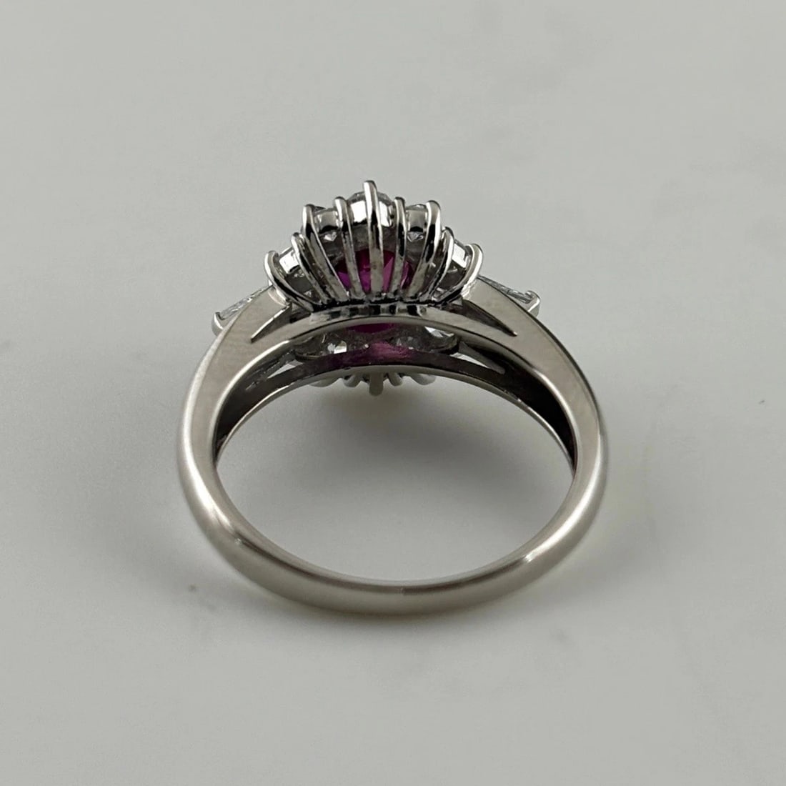 RUBY DESIGN RING PLATINUM MELEE DIAMOND RING PT900 - 3