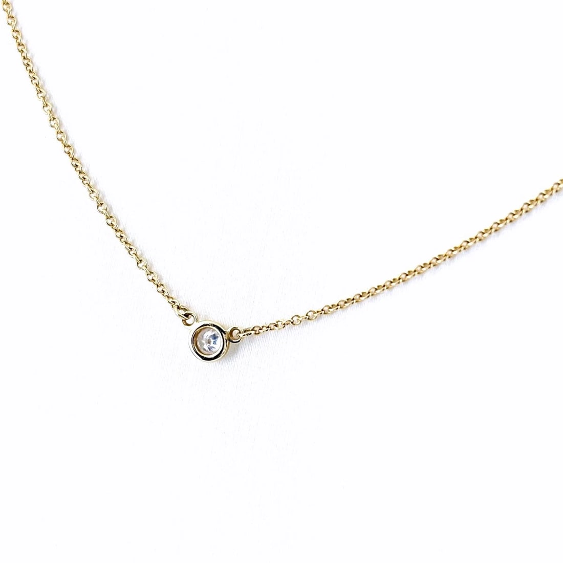 TIFFANY&CO. BY THE YARD NECKLACE YG PENDANT: Tiffany&Co. By The Yard Necklace Yg Pendant Brand: TIFFANY&Co. Type/Style: Necklace Material: 750YG, Main Stone None Color: YG Size: 3.8x3.8mm(0.1") Accessories: None Accessories Notice: W