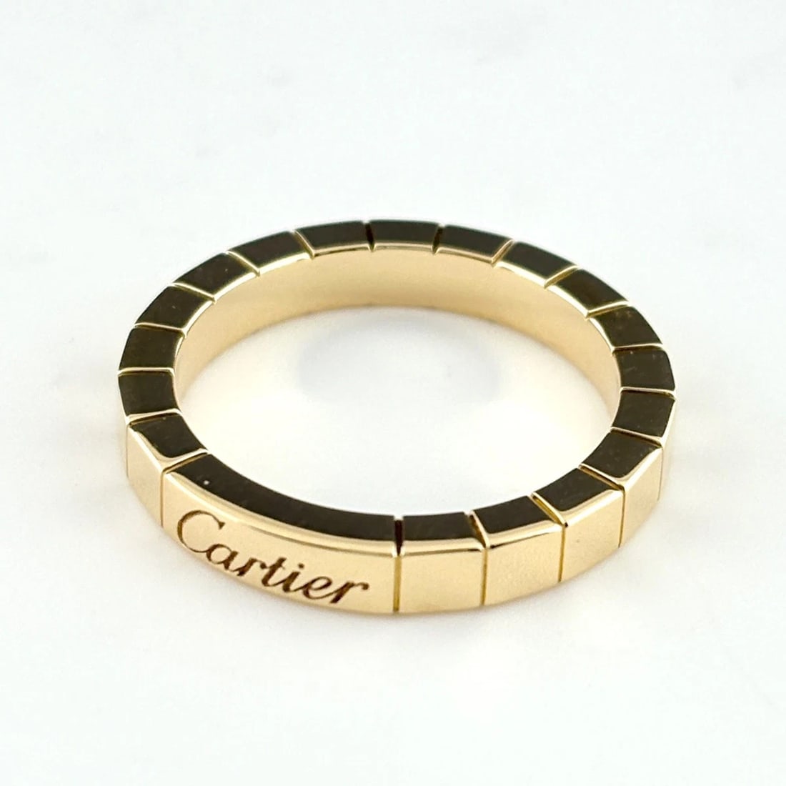 CARTIER LANIERE YG RING 750: Cartier Laniere Yg Ring 750 Brand: CARTIER Type/Style: Ring Material: 750 YG, Main Stone None Color: YG Size: US6.5 to 7 Accessories: None Accessories Notice: When purchasing pre-owned goods, please
