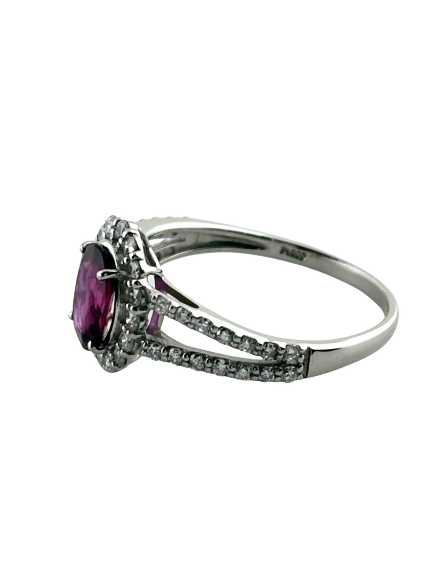 RUBY DESIGN RING PLATINUM RING MELEE DIAMOND RING: Ruby Design Ring Platinum Ring Melee Diamond Ring Brand: Unbranded Type/Style: Ring Material: Pt900, Main Stone Ruby /Secondary Stone:Natural Color: None Size: US7.5 to 8 Accessories: None