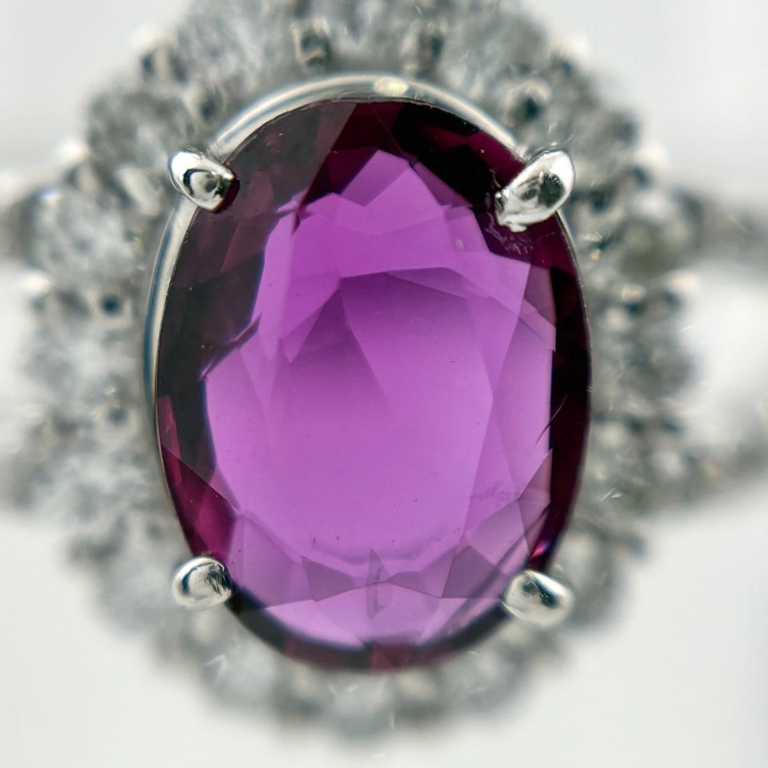 RUBY DESIGN RING PLATINUM RING MELEE DIAMOND RING - 2