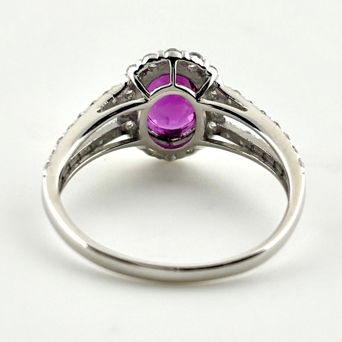 RUBY DESIGN RING PLATINUM RING MELEE DIAMOND RING - 3
