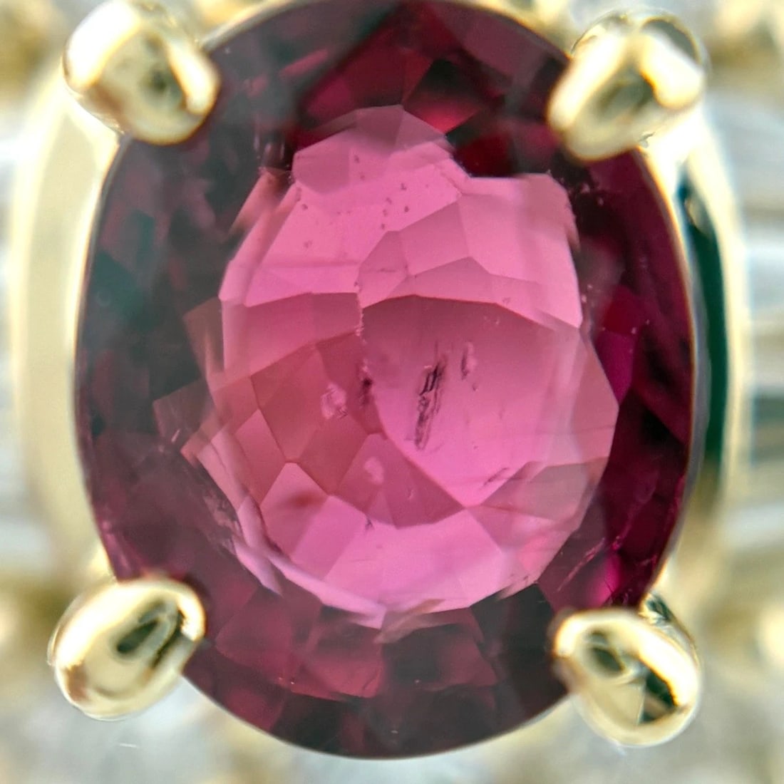 RUBY DESIGN RING YG MELEE DIAMOND RING 18K - 2