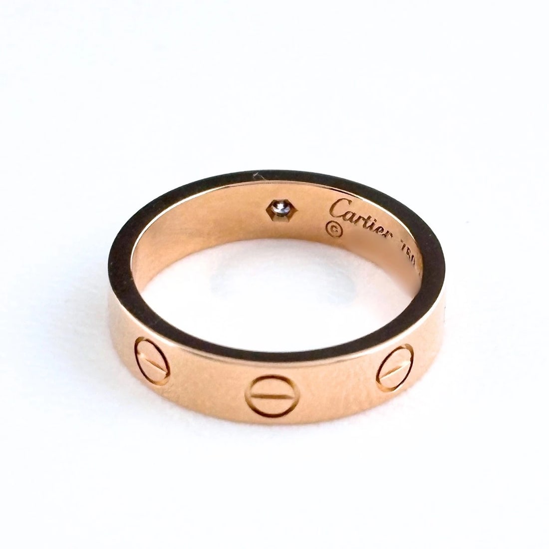 CARTIER MINI LOVE RING PG RING 750: Cartier Mini Love Ring Pg Ring 750 Brand: CARTIER Type/Style: Ring Material: 750PG, Main Stone None Color: PG Size: US5 Accessories: None Accessories Notice: When purchasing pre-owned goods, please