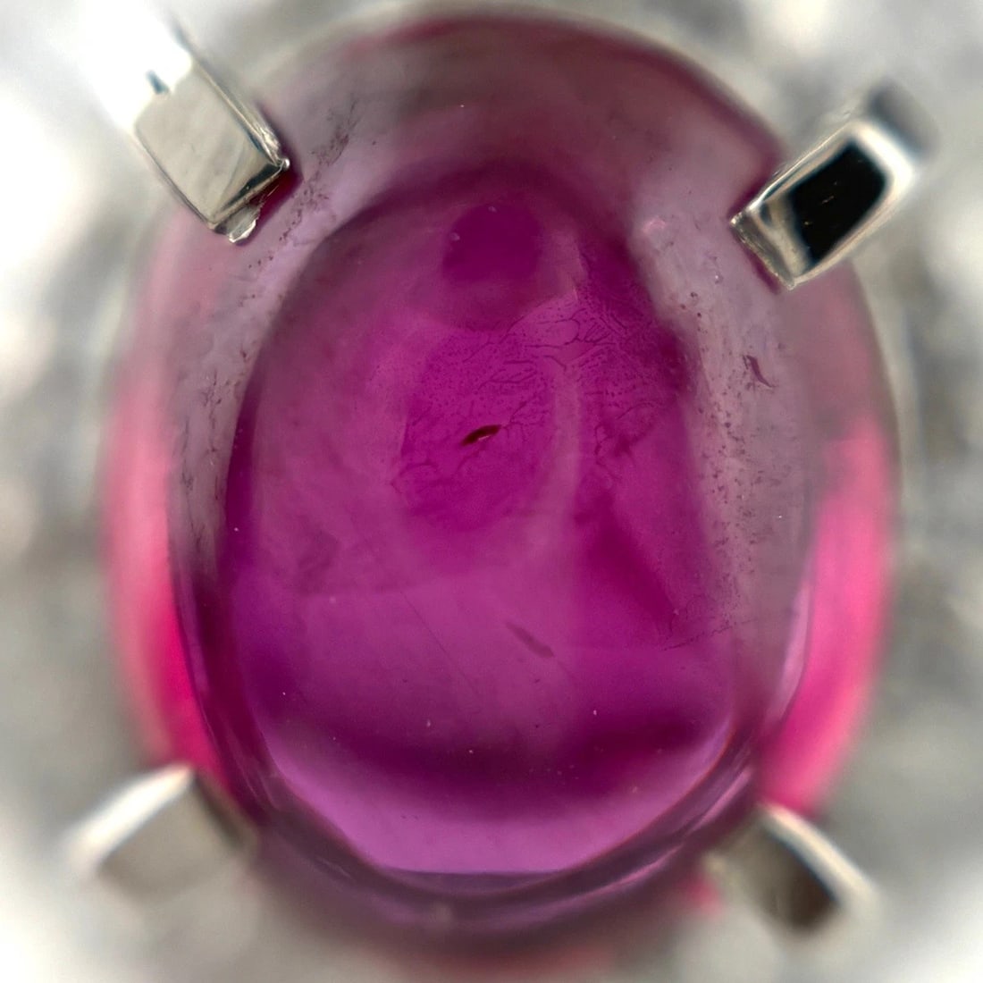 RUBY PLATINUM MELEE DIAMOND RING PT900 - 2