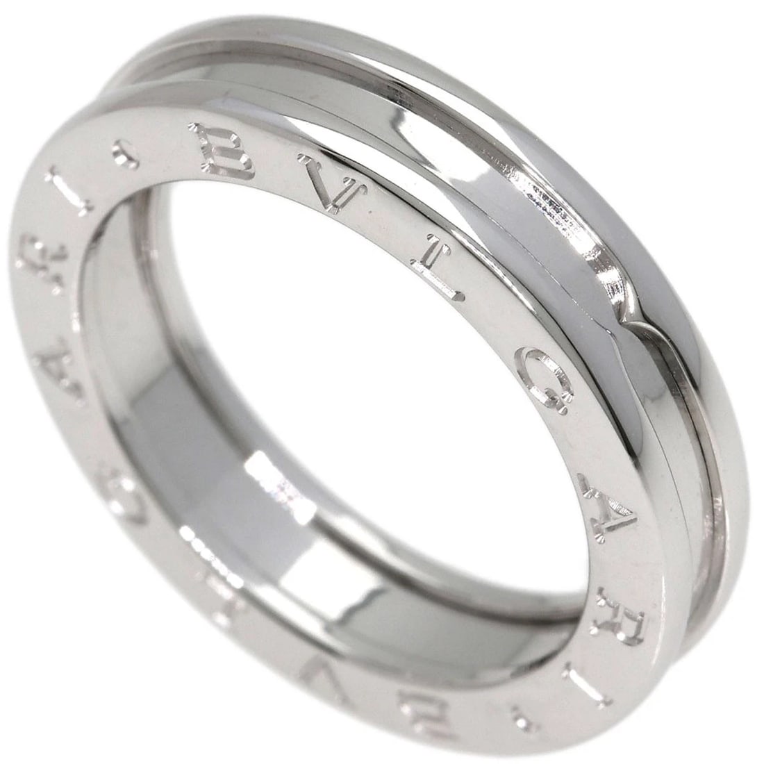 BVLGARI B.ZERO1 RING K18 WHITE GOLD: BVLGARI B.zero1 Ring K18 White Gold Brand: BVLGARI Type/Style: Ring Material: K18 White Gold, Color: Silver Size: 7.5(US) Accessories: None Accessories Notice: When purchasing pre-owned goods, please