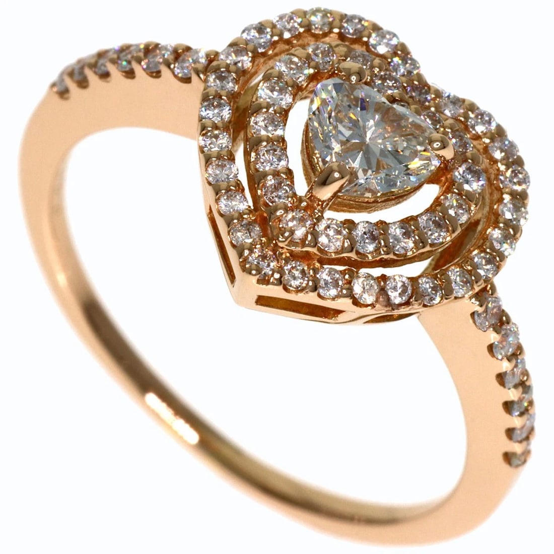 DIAMOND RING K18 PINK GOLD: Diamond Ring K18 Pink Gold Brand: SELECT JEWELRY Type/Style: Ring Material: K18 Pink Gold, Main Stone Natural Color: Gold Size: 7(US) Accessories: None Accessories Notice: When purchasing pre-owned