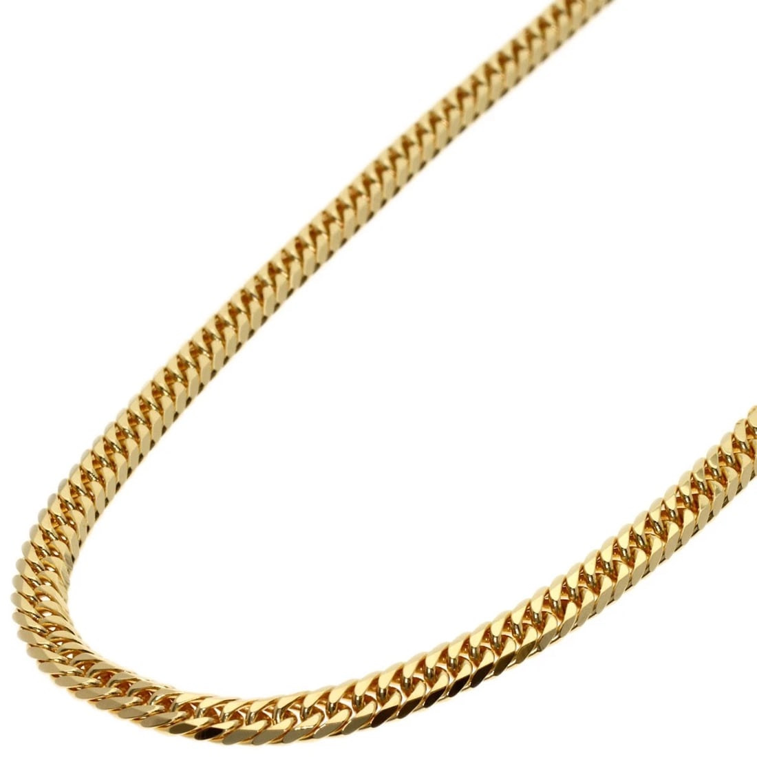 CURB CHAIN KIHEI NECKLACE K18 YELLOW GOLD: Curb chain Kihei Necklace K18 Yellow Gold Brand: SELECT JEWELRY Type/Style: Necklace Material: K18 Yellow Gold, Color: Gold Size: Chain Length:19.9inch/50.5cm Chain Width:1.4inch/3.5mm Accessories: