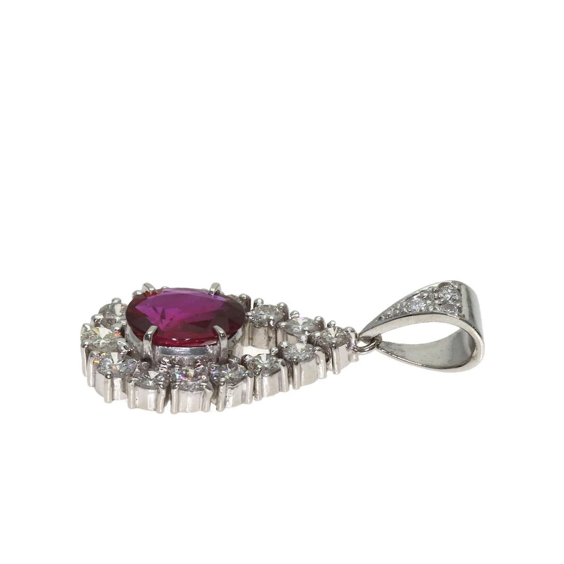 RUBY DIAMOND PENDANT TOP PLATINUM PT900 - 2