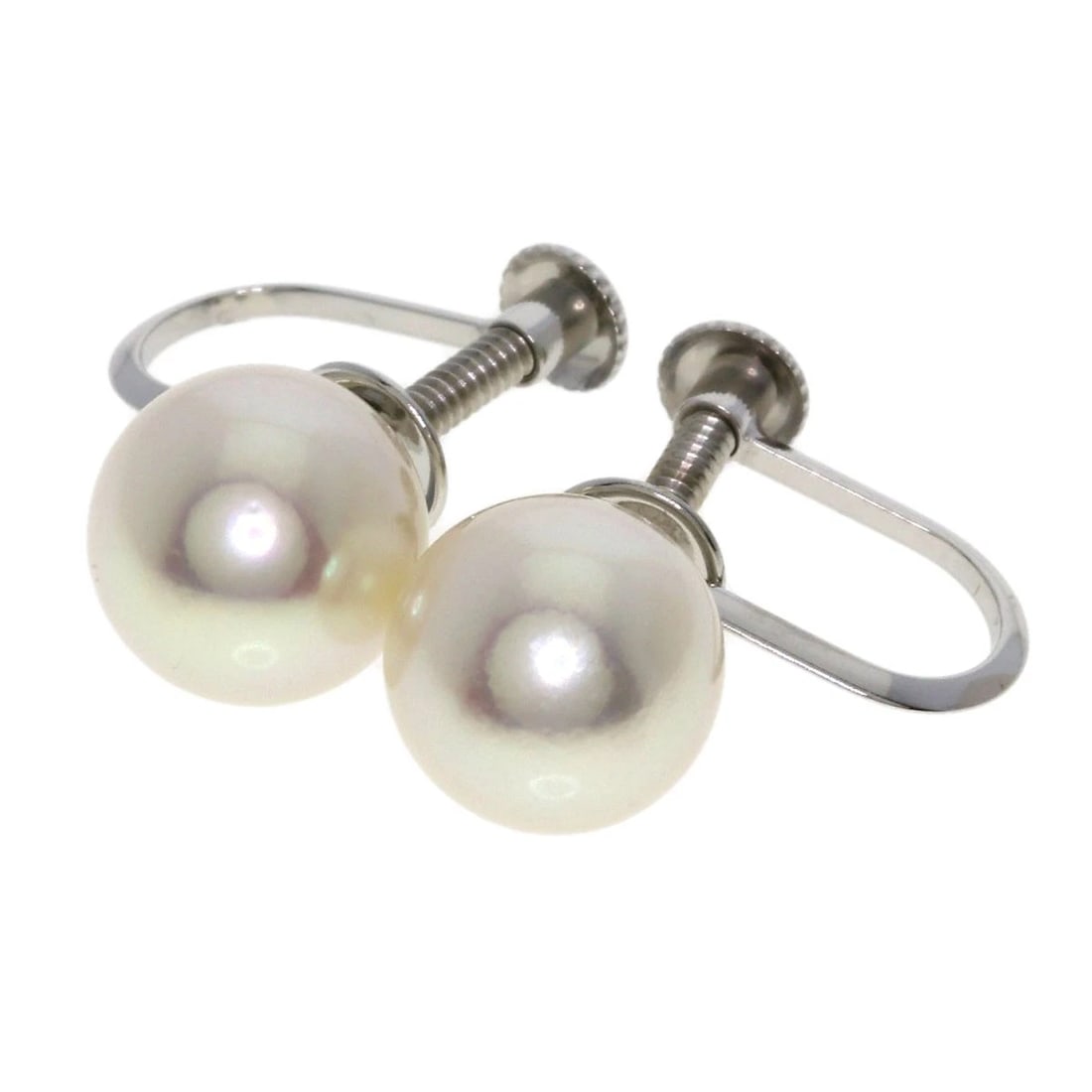 TASAKI PEARL PEARL EARRING K14 WHITE GOLD: TASAKI Pearl Pearl Earring K14 White Gold Brand: TASAKI Type/Style: Earring Material: K14 White Gold, Main Stone Pearl Color: Silver Size: Stone Size:0.3inch/8.5mm Accessories: None Accessories
