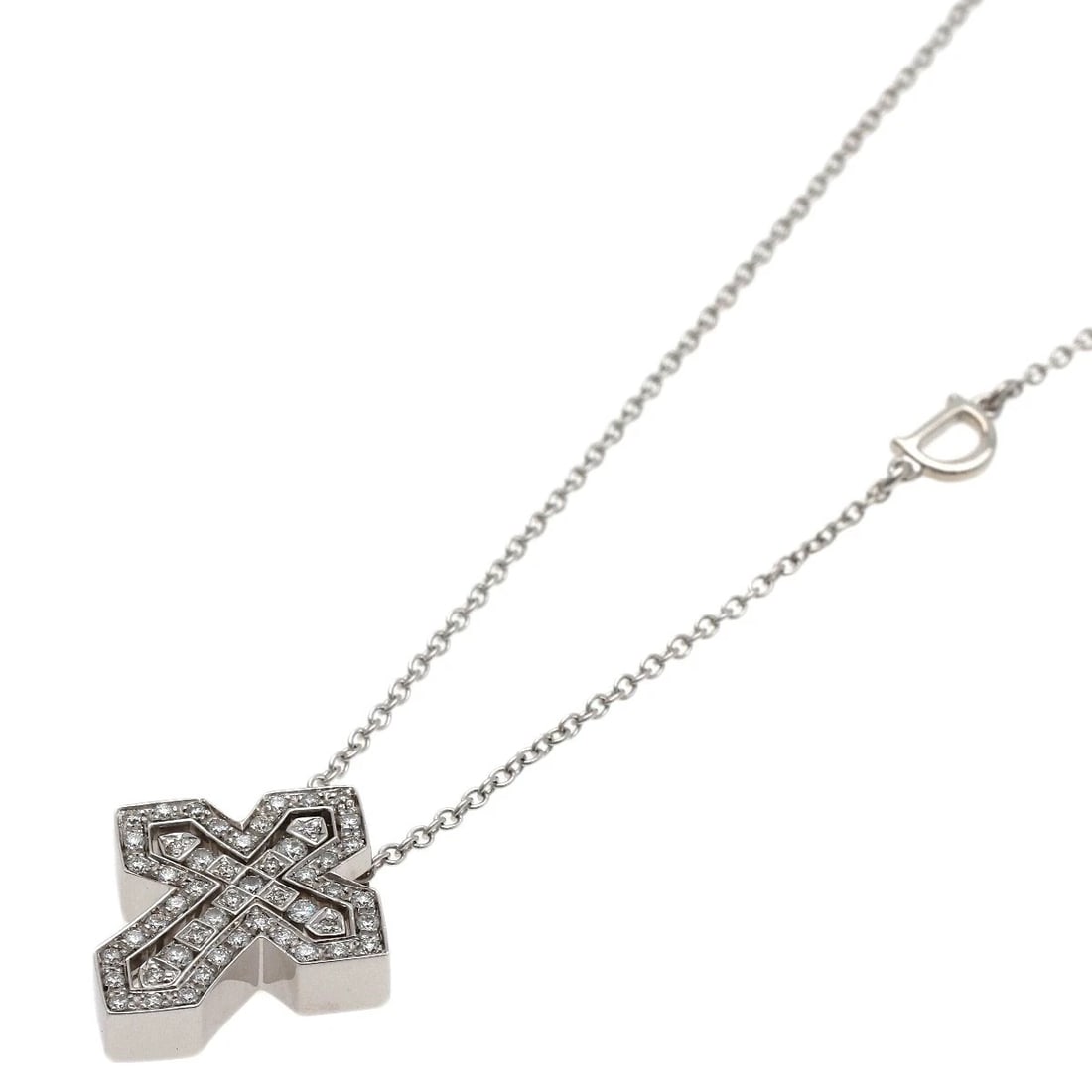 DAMIANI BELLE EPOQUE CROWN DIAMOND NECKLACE K18 WHITE GOLD: Damiani Belle Epoque Crown Diamond Necklace K18 White Gold Brand: Damiani Type/Style: Necklace Material: K18 White Gold, Main Stone Natural Color: Silver Size: Chain Length:19.7inch/50cm Chain