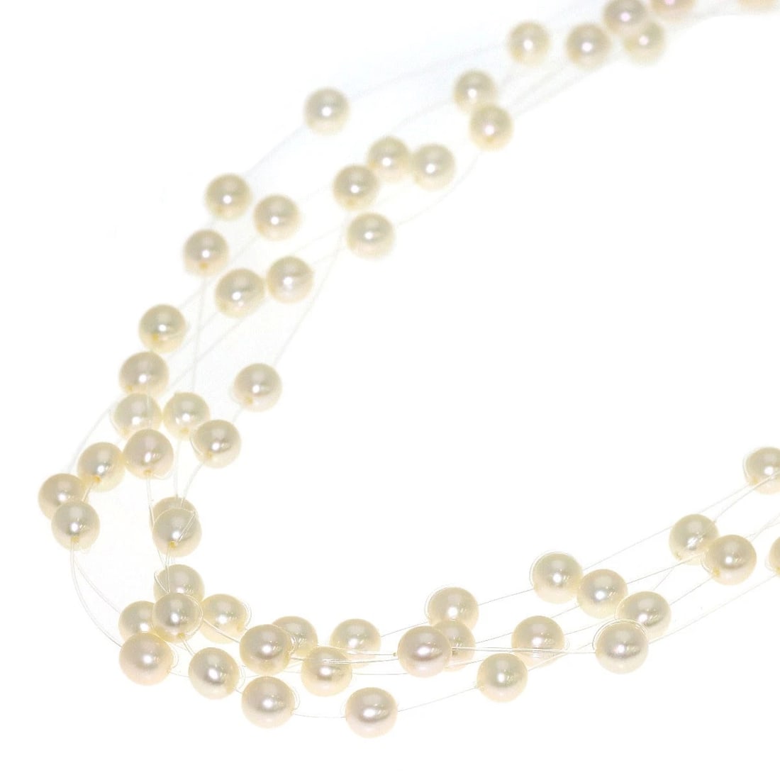 TASAKI FRESHWATER PEARL NECKLACE SILVER: TASAKI Freshwater Pearl Necklace Silver Brand: TASAKI Type/Style: Necklace Material: Silver, Main Stone Pearl Color: white Size: Stone Size:0.2inch/4.2-4.4mm Chain Length:16.1inch/41cm Chain