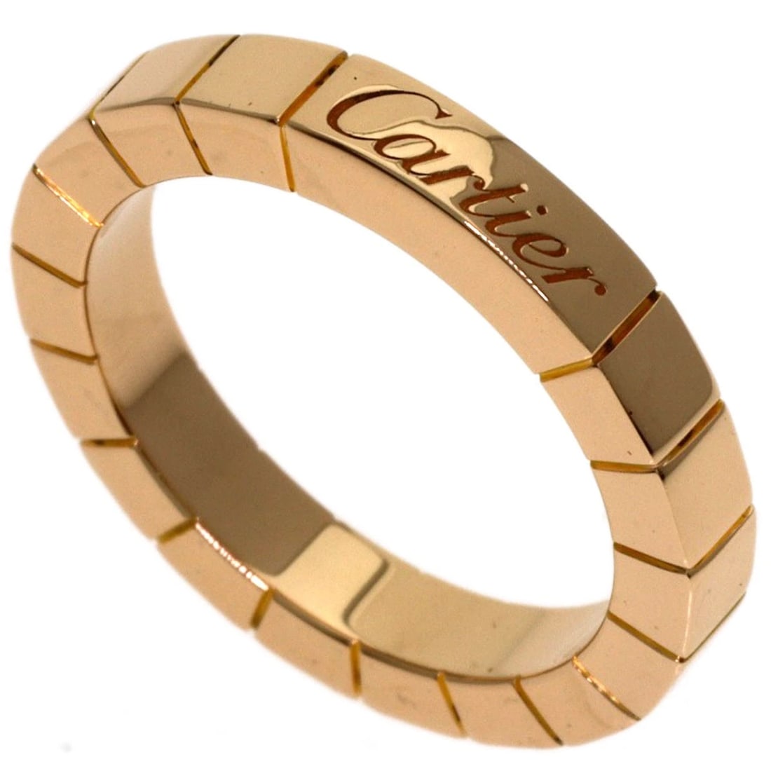 CARTIER LANIER RING K18 PINK GOLD: CARTIER Lanier Ring K18 Pink Gold Brand: CARTIER Type/Style: Ring Material: K18 Pink Gold, Color: Gold Size: 4.25(US) Accessories: None Accessories Notice: When purchasing pre-owned goods,