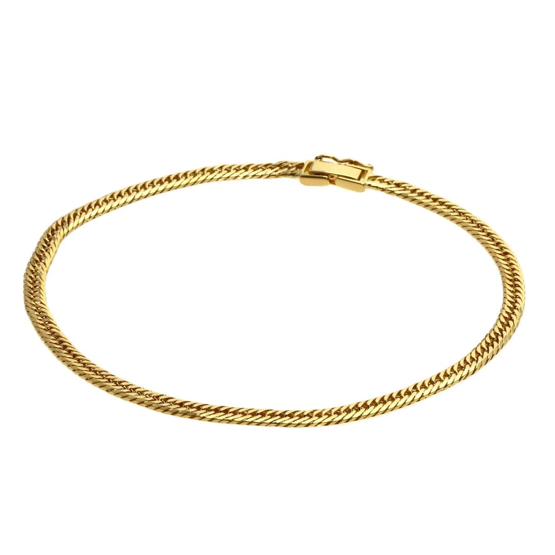 CURB CHAIN KIHEI TRIPLE BRACELET K18 YELLOW GOLD: Curb Chain Kihei Triple Bracelet K18 Yellow Gold Brand: SELECT JEWELRY Type/Style: Bracelet Material: K18 Yellow Gold, Color: Gold Size: Chain Width:1.5inch/3.7mm Inner Circumference:9.3inch/23.5cm