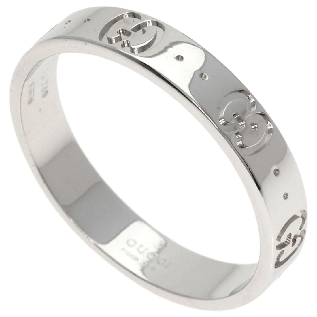 GUCCI ICON RING K18 WHITE GOLD: GUCCI Icon Ring K18 White Gold Brand: GUCCI Type/Style: Ring Material: K18 White Gold, Color: Silver Size: 9.75(US) Accessories: None Accessories Notice: When purchasing pre-owned goods, p