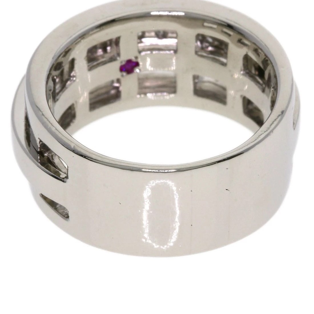 CELINE RUBY DIAMOND RING PLATINUM PT900 - 3
