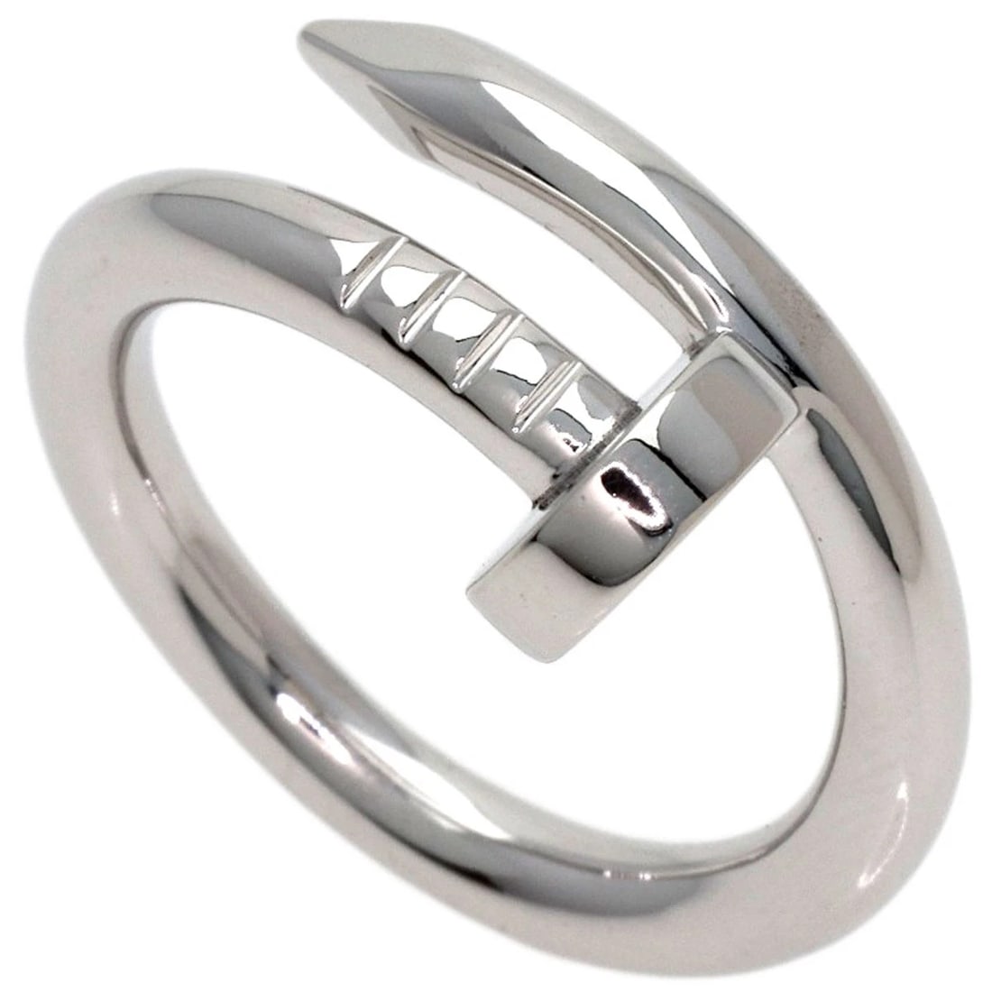 CARTIER RING K18 WHITE GOLD: CARTIER Ring K18 White Gold Brand: CARTIER Type/Style: Ring Material: K18 White Gold, Color: Silver Size: 5.25(US) Accessories: None Accessories Notice: When purchasing pre-owned goods, pl