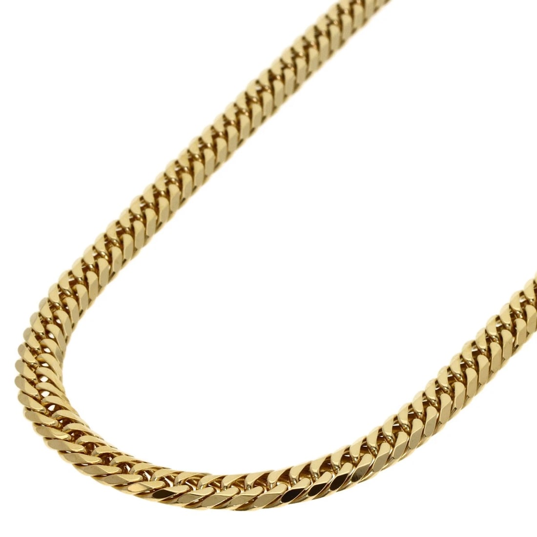 CURB CHAIN NECKLACE K18 YELLOW GOLD (1 of 4)