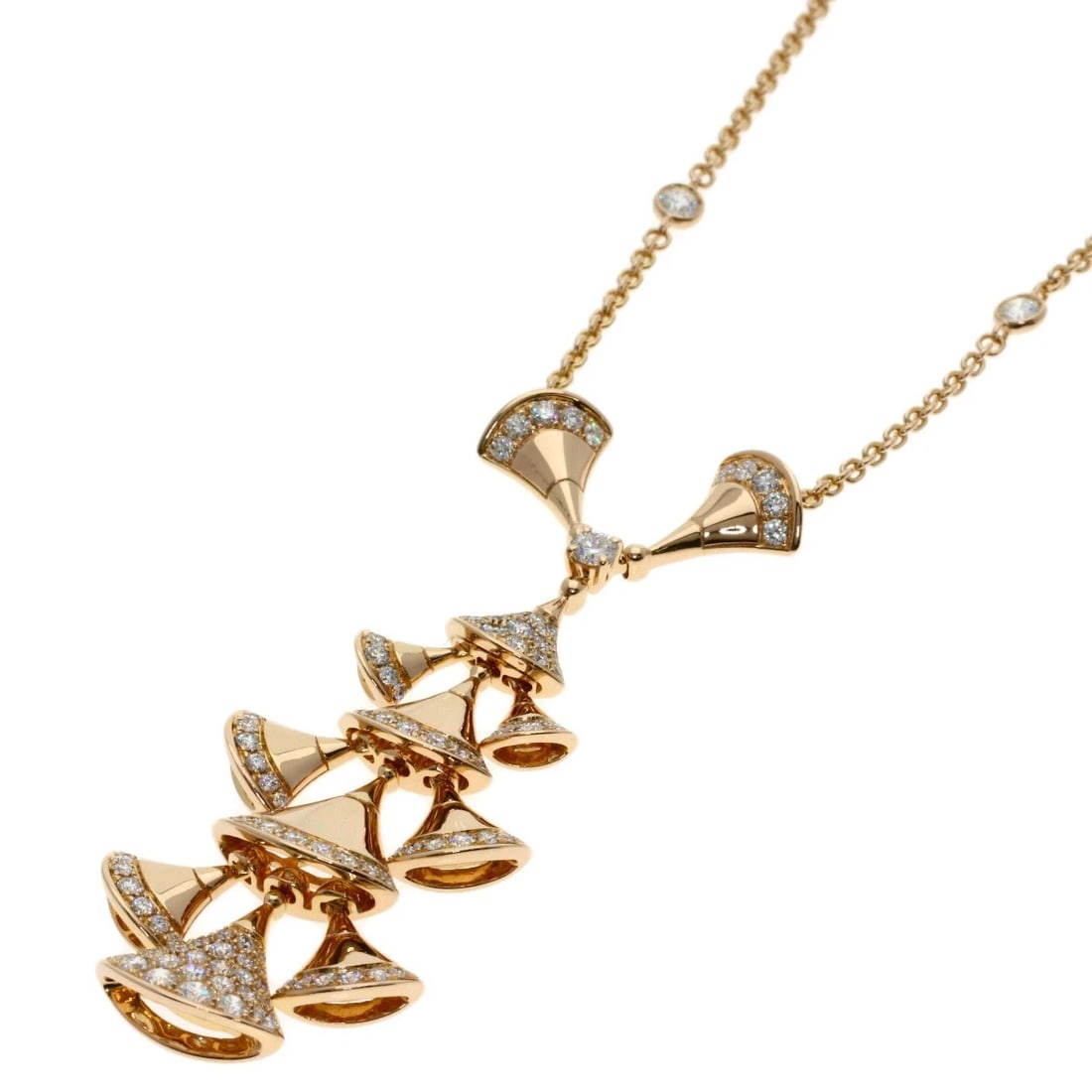 BVLGARI DIAMOND NECKLACE K18 PINK GOLD (1 of 5)
