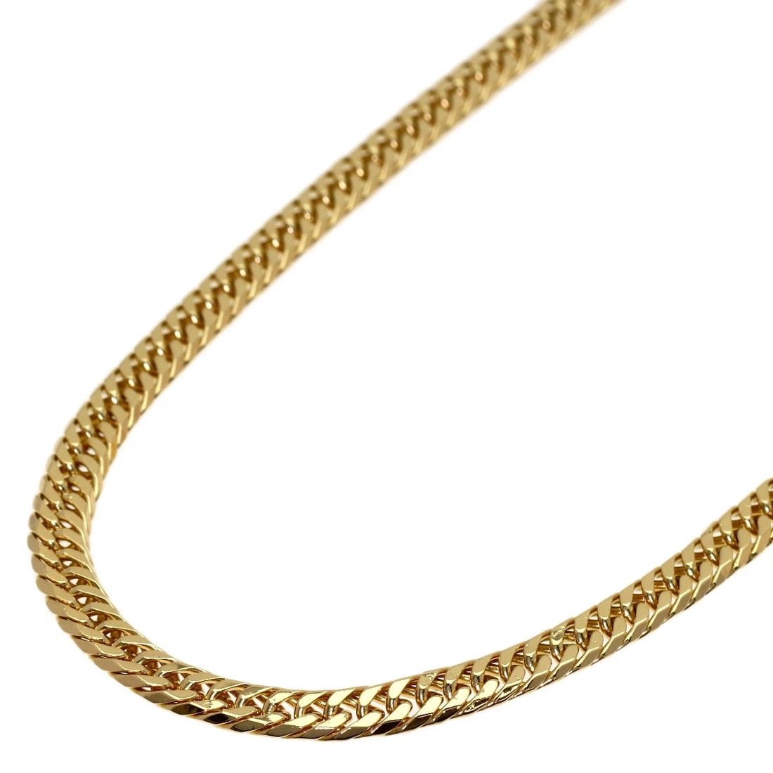 CURB CHAIN KIHEI NECKLACE K18 YELLOW GOLD: Curb chain Kihei Necklace K18 Yellow Gold Brand: SELECT JEWELRY Type/Style: Necklace Material: K18 Yellow Gold, Color: Gold Size: Chain Length:19.7inch/50cm Chain Width:1.8inch/4.6mm Accessories: