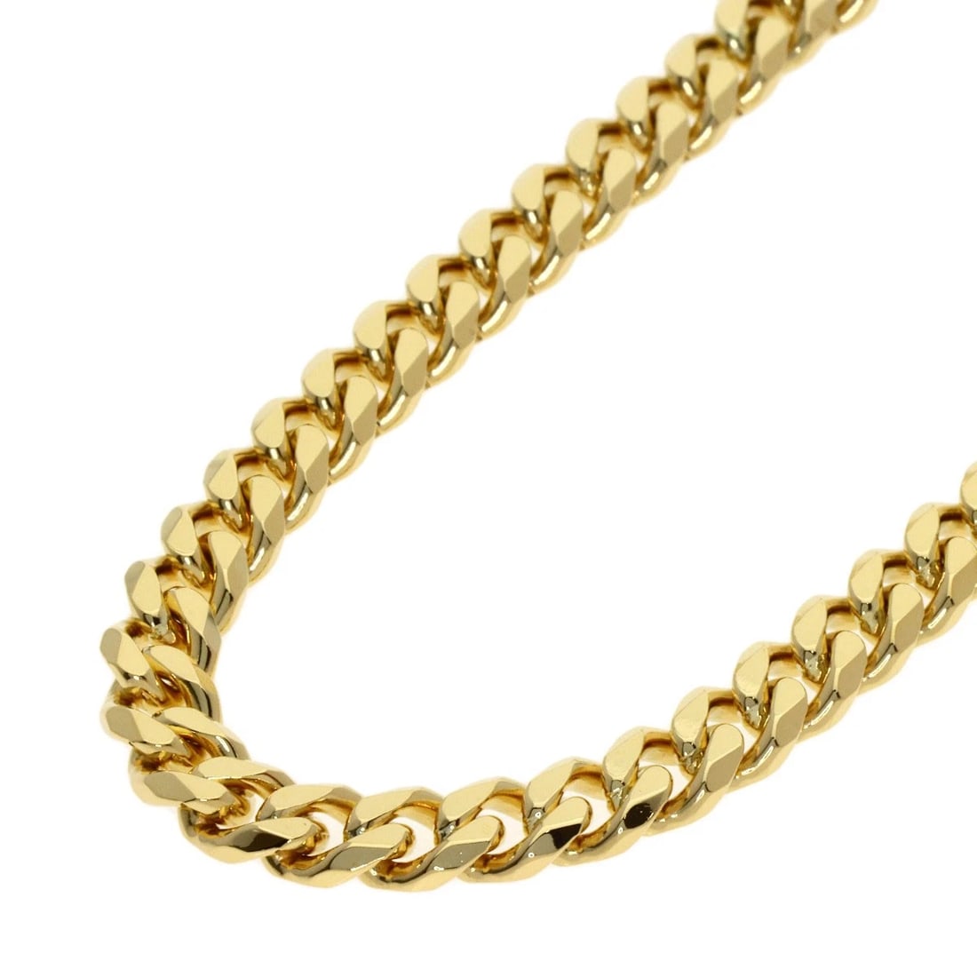 CURB CHAIN KIHEI NECKLACE K18 YELLOW GOLD: Curb chain Kihei Necklace K18 Yellow Gold Brand: SELECT JEWELRY Type/Style: Necklace Material: K18 Yellow Gold, Color: Gold Size: Chain Length:19.7inch/50cm Chain Width:2.4inch/6.0mm Accessories: