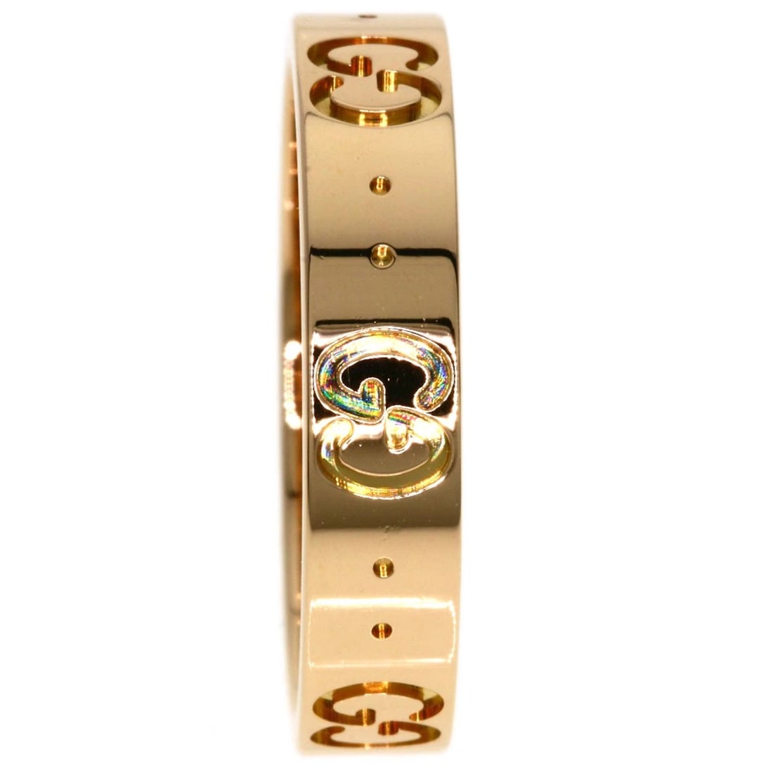 GUCCI RING K18 PINK GOLD: GUCCI Ring K18 Pink Gold Brand: GUCCI Type/Style: Ring Material: K18 Pink Gold, Color: Gold Size: 6.25(US) Accessories: None Accessories Notice: When purchasing pre-owned goods, please ref