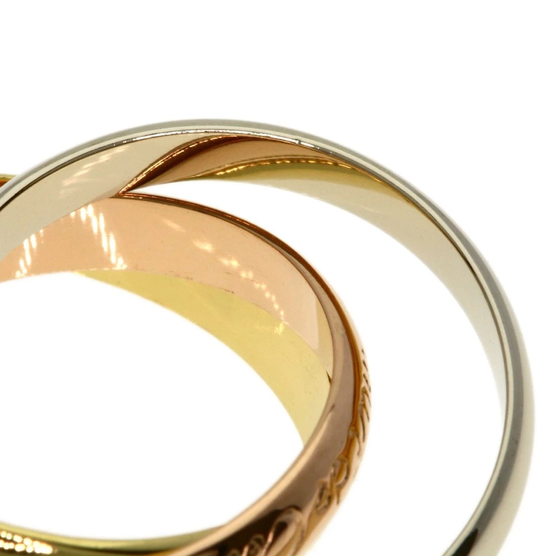 CARTIER TRINITY RING K18 YELLOW GOLD 18K PINK GOLD: CARTIER Trinity Ring K18 Yellow Gold 18K Pink Gold Brand: CARTIER Type/Style: Ring Material: K18 Yellow Gold/18K Pink Gold/K18 White Gold, Color: Gold Size: 6.5(US) Accessories: None Accessories
