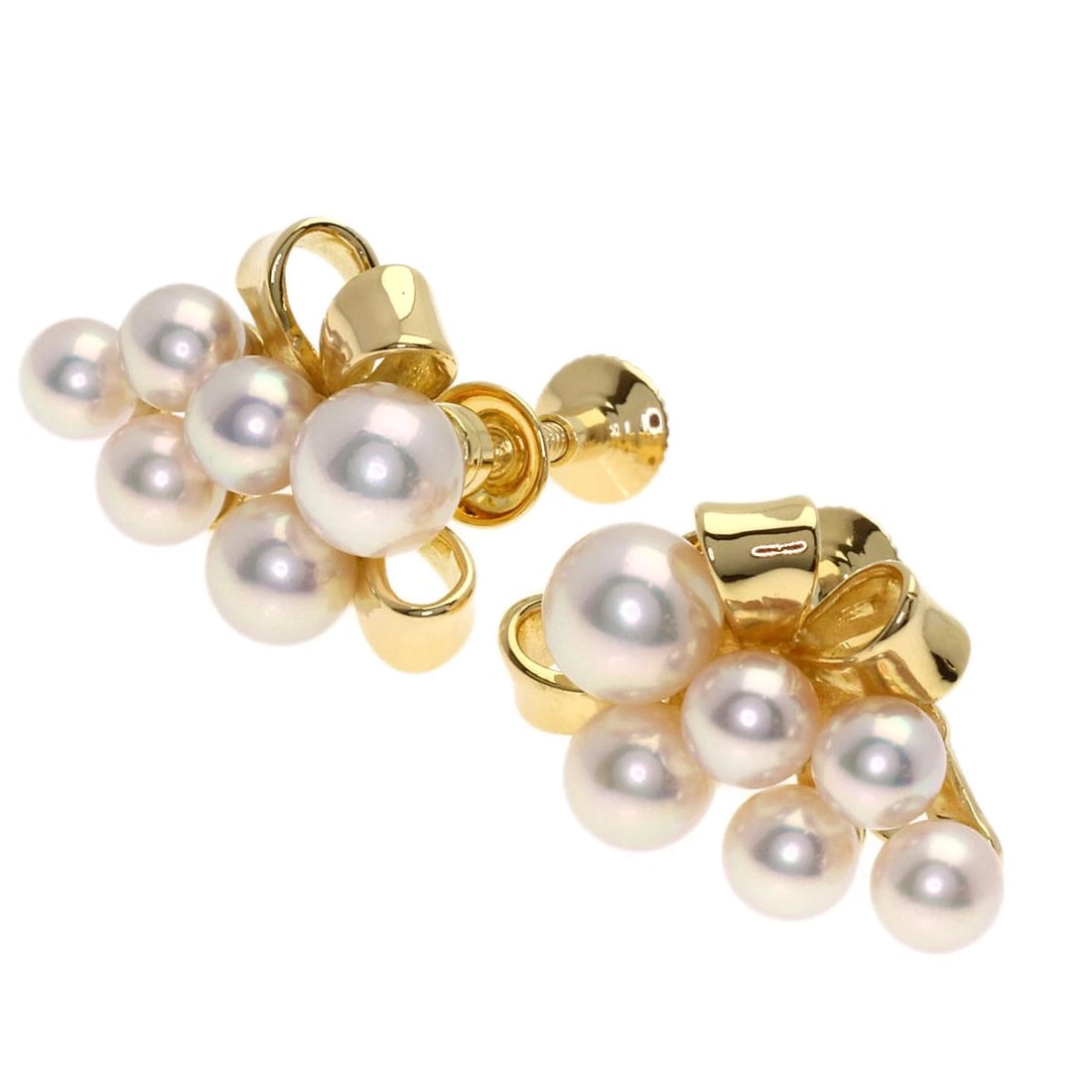 TASAKI PEARL PEARL EARRING K18 YELLOW GOLD: TASAKI Pearl Pearl Earring K18 Yellow Gold Brand: TASAKI Type/Style: Earring Material: K18 Yellow Gold, Color: Gold Size: Stone Size:0.2inch/4.2-5.7mm Top Size:0.7inch/19x13.4x8.6mm Accessories: N