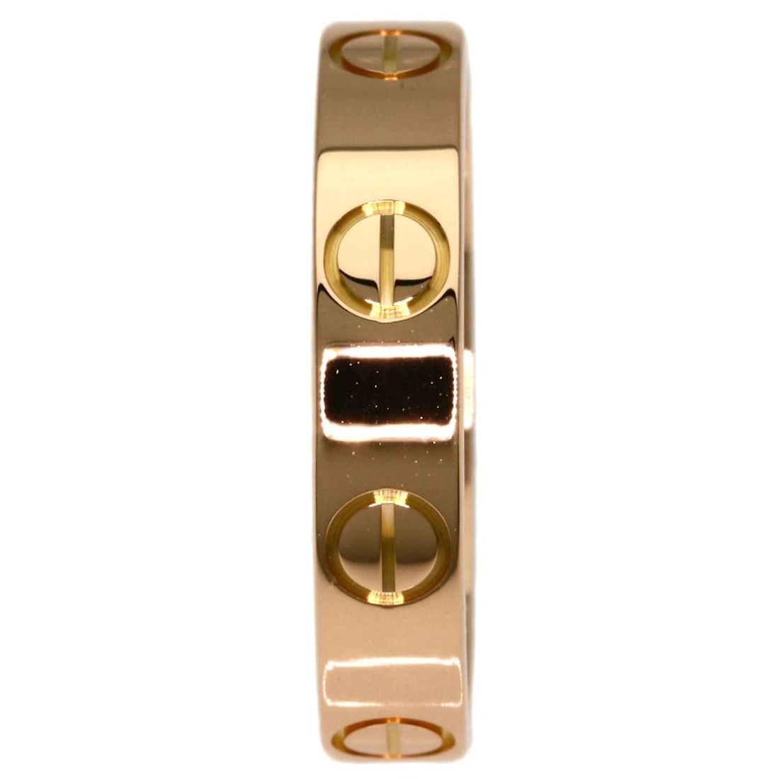 CARTIER MINI LOVE RING K18 PINK GOLD: CARTIER Mini love Ring K18 Pink Gold Brand: CARTIER Type/Style: Ring Material: K18 Pink Gold, Color: Gold Size: 4.5(US) Accessories: None Accessories Notice: When purchasing pre-owned good