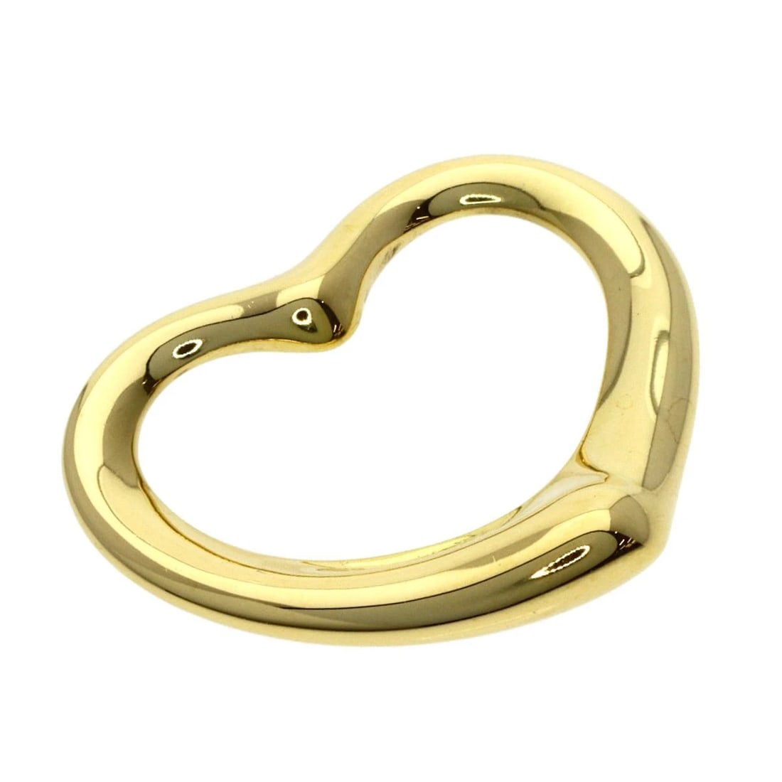 TIFFANY&CO. OPEN HEART PENDANT TOP K18 YELLOW GOLD: TIFFANY&Co. Open heart Pendant top K18 Yellow Gold Brand: TIFFANY&Co. Type/Style: Pendant top Material: K18 Yellow Gold, Color: Gold Size: Top Size:0.7inch/18.2x21.8x1.9mm Accessories: None