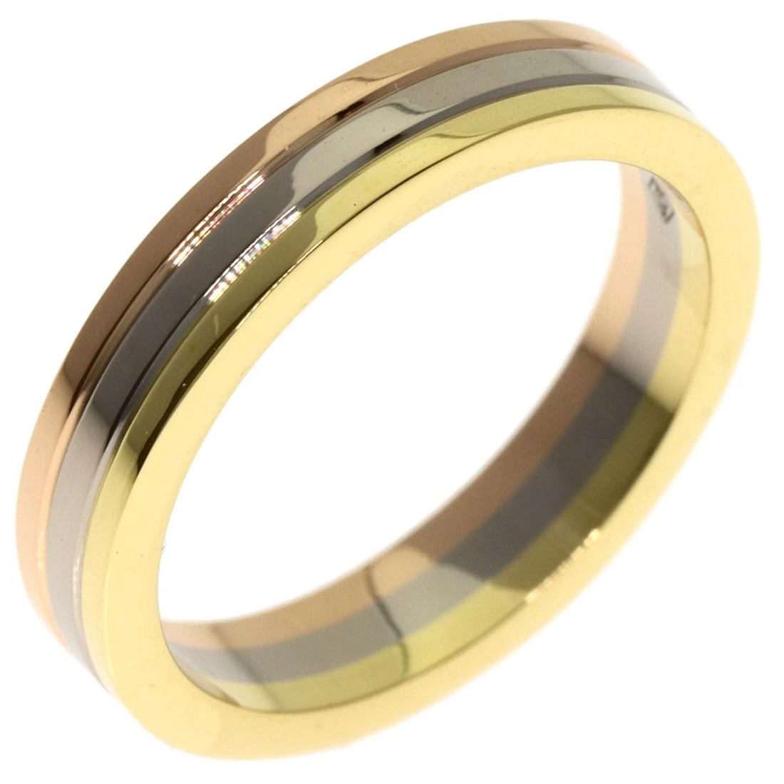 CARTIER RING K18 YELLOW GOLD K18 WHITE GOLD: CARTIER Ring K18 Yellow Gold K18 White Gold Brand: CARTIER Type/Style: Ring Material: K18 Yellow Gold/18K Pink Gold/K18 White Gold, Color: Gold Size: 4.25(US) Accessories: None Accessories