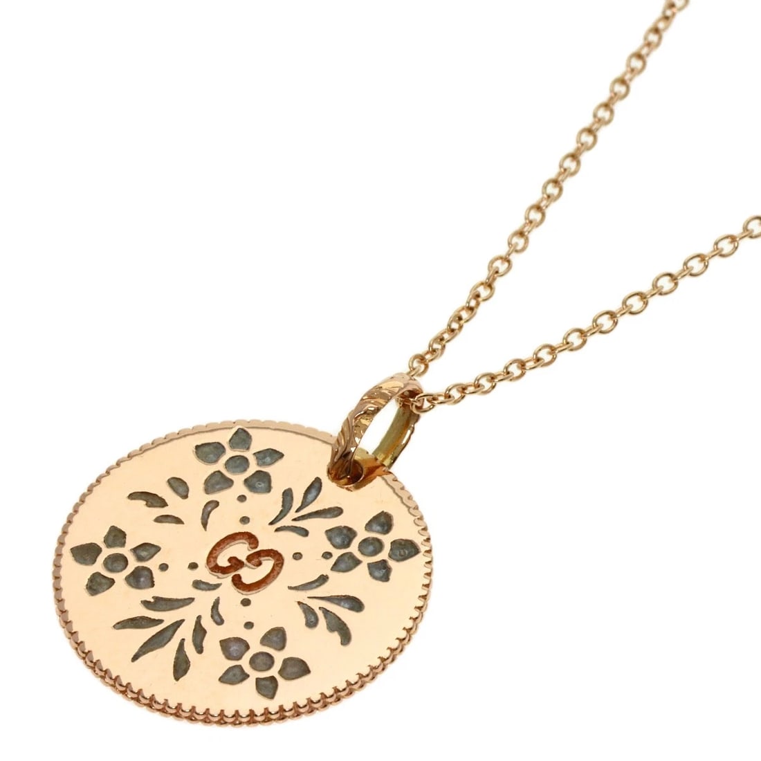 GUCCI ICON BLOOM NECKLACE K18 PINK GOLD: GUCCI Icon Bloom Necklace K18 Pink Gold Brand: GUCCI Type/Style: Necklace Material: K18 Pink Gold, Color: Gold Size: Chain Length:19.7inch/50cm Chain Width:0.5inch/1.3mm Top