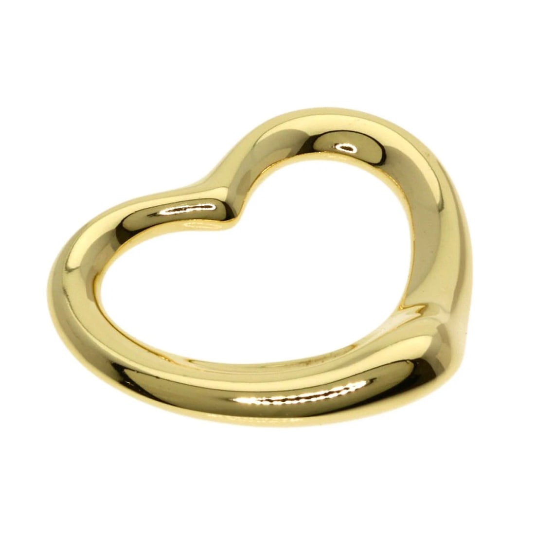 TIFFANY&CO. OPEN HEART PENDANT TOP K18 YELLOW GOLD: TIFFANY&Co. Open heart Pendant top K18 Yellow Gold Brand: TIFFANY&Co. Type/Style: Pendant top Material: K18 Yellow Gold, Color: Gold Size: Top Size:0.7inch/18.4x22.2x3.7mm Accessories: None