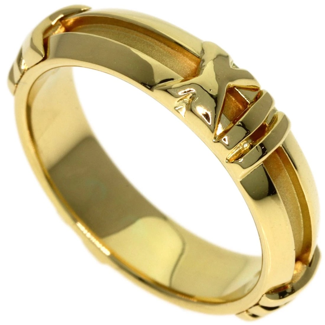 TIFFANY&CO. RING K18 YELLOW GOLD: TIFFANY&Co. Ring K18 Yellow Gold Brand: TIFFANY&Co. Type/Style: Ring Material: K18 Yellow Gold, Color: Gold Size: 4.75(US) Accessories: None Accessories Notice: When purchasing pre-owned g