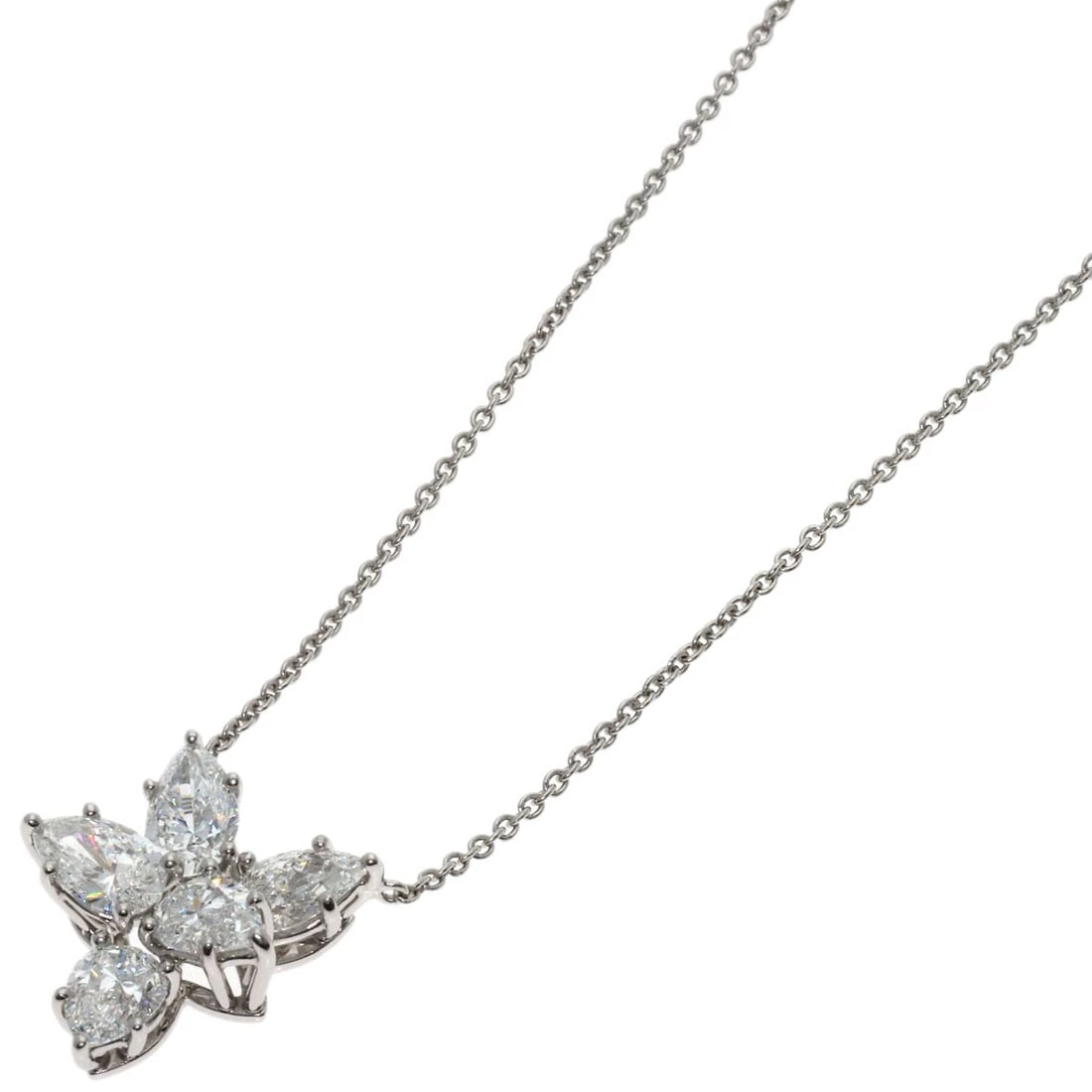 HARRY WINSTON DIAMOND NECKLACE PLATINUM PT950: HARRY WINSTON Diamond Necklace Platinum PT950 Brand: HARRY WINSTON Type/Style: Necklace Material: Platinum PT950, Main Stone Natural Color: Silver Size: Chain Length:15.9inch/40.5cm Chain Width:0.4inc