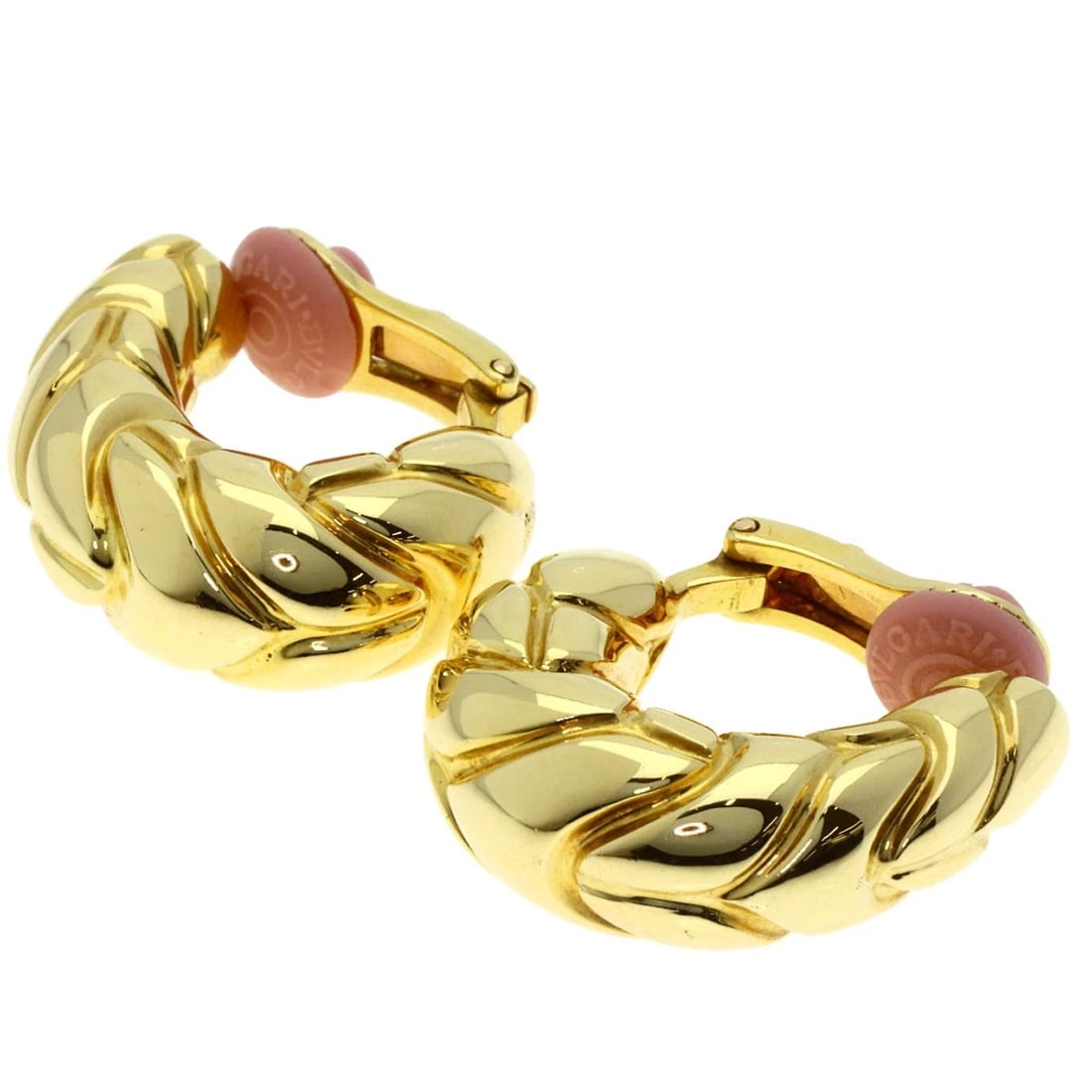 BVLGARI SPIGA EARRING K18 YELLOW GOLD: BVLGARI Spiga Earring K18 Yellow Gold Brand: BVLGARI Type/Style: Earring Material: K18 Yellow Gold, Color: Gold Size: Top Size:1.1inch/27.7x10.4mm Accessories: None Accessories Notice: Whe