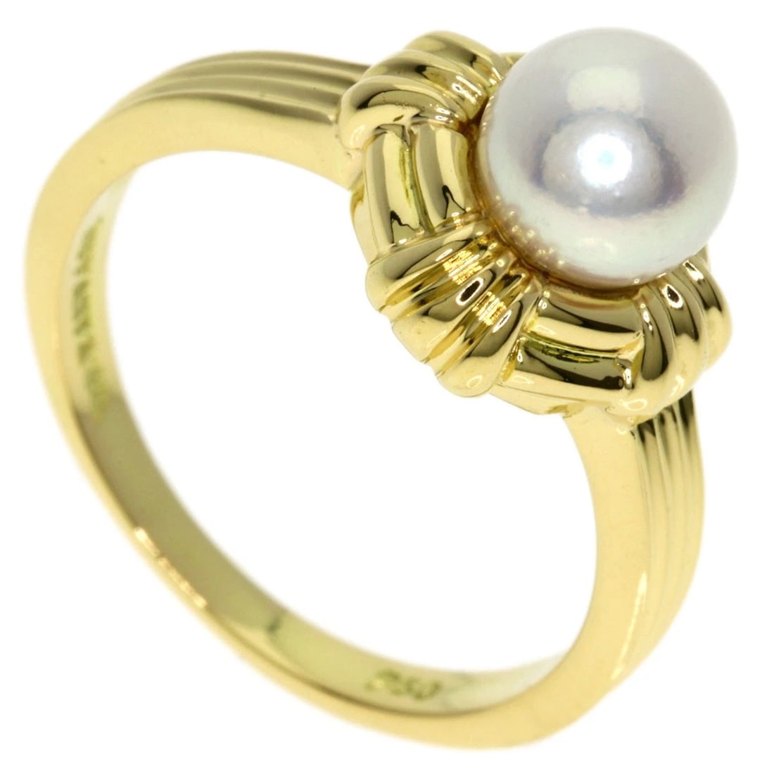 TIFFANY&CO. PEARL RING K18 YELLOW GOLD: TIFFANY&Co. Pearl Ring K18 Yellow Gold Brand: TIFFANY&Co. Type/Style: Ring Material: K18 Yellow Gold, Color: Gold Size: 6.25(US) Accessories: None Accessories Notice: When purchasing pre-o